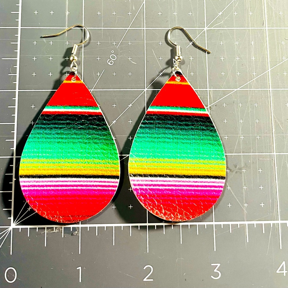 Faux leather earrings